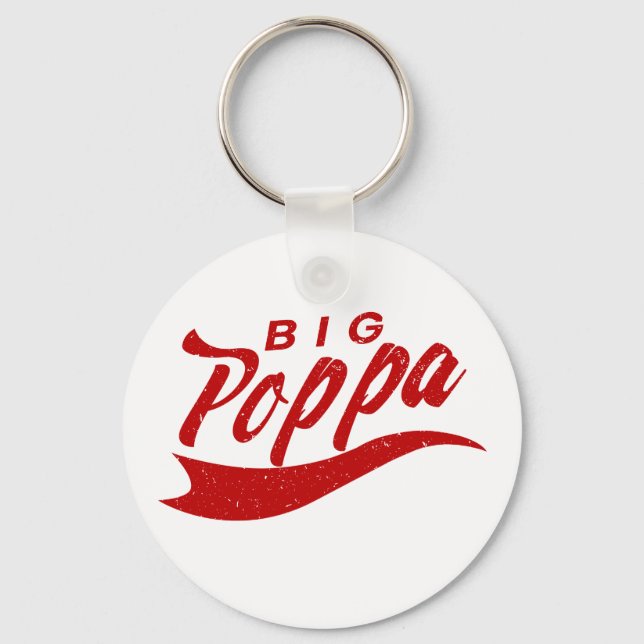 Big Poppa  Dad Fathers Day Gift Key Ring (Front)