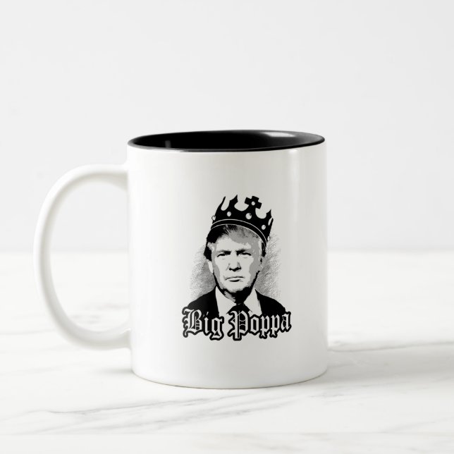 Big Poppa Trump Two-Tone Coffee Mug (Left)