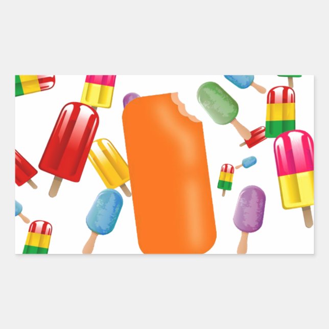 Big Popsicle Chaos by Ana Lopez Rectangular Sticker (Front)