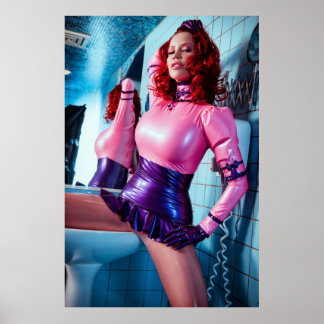 BIG POSTER - pINK & BLUE LATEX - Bianca Beauchamp