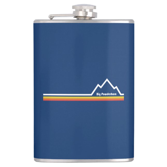 Big Powderhorn Mountain Resort Hip Flask (Front)