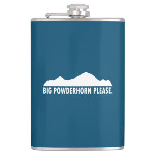 Big Powderhorn Please Hip Flask