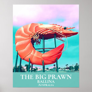 Big Prawn travel icon Ballina Australia Poster