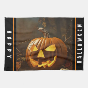 Big Pumpkin Halloween Collection Tea Towel