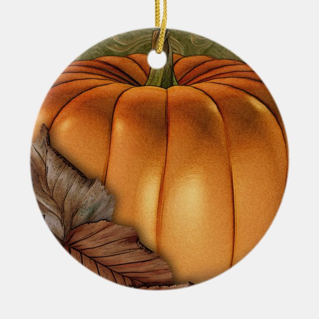 Big Pumpkin Personalised Ornament (Front)