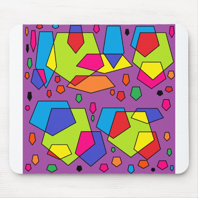 big purple blocks art mouse mat (Front)