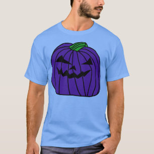 Big Purple Halloween Horror Pumpkin T-Shirt