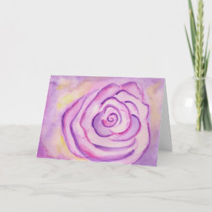 Big Purple Lilac Rose Card