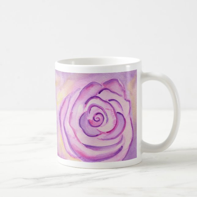 Big Purple Lilac Rose Mug (Right)