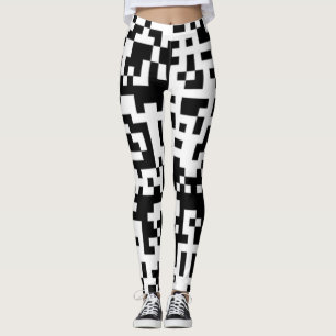 Big QR Codes Funky Squares leggings reads call me