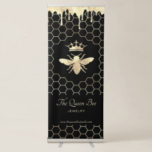 Big Queen Bee Vertical Retractable Banner