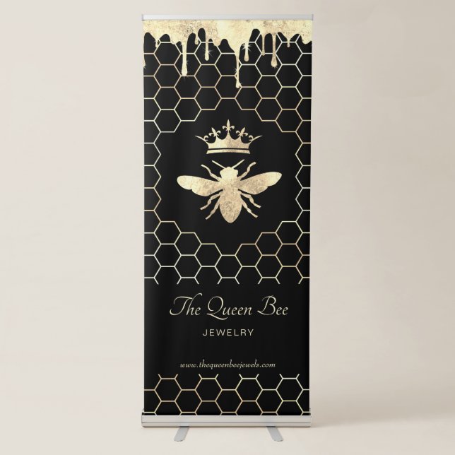 Big Queen Bee Vertical Retractable Banner (Front)