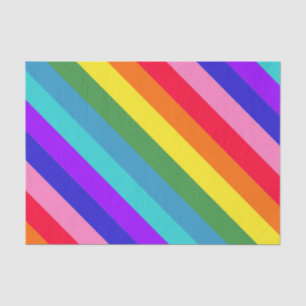 Big Rainbow Diagonal Stripes tissue paper