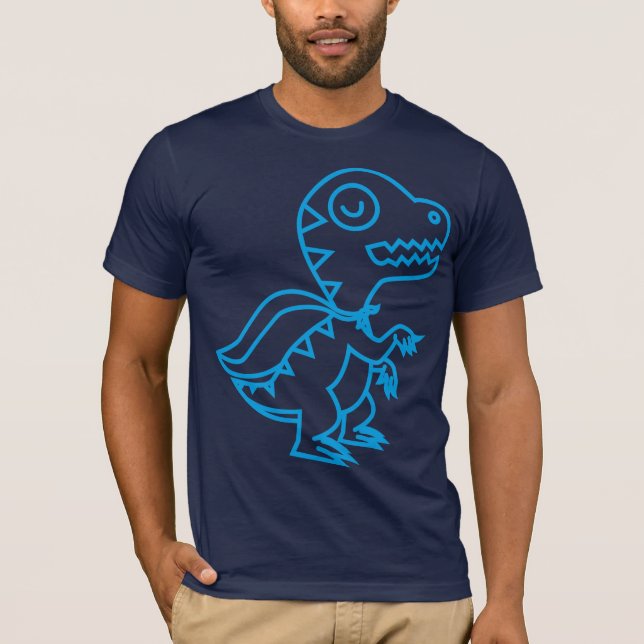 Big Rainbow Rex Blue T-Shirt (Front)