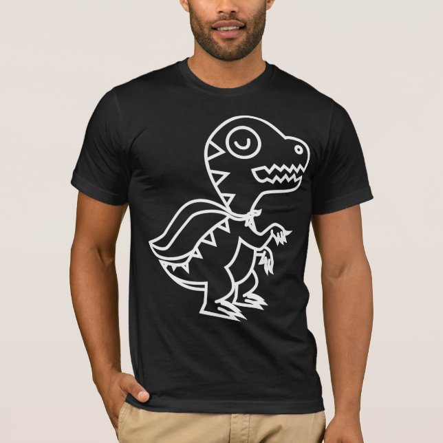 Big Rainbow Rex White T-Shirt (Front)