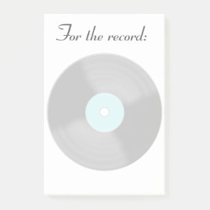 Big Record Post It Notes