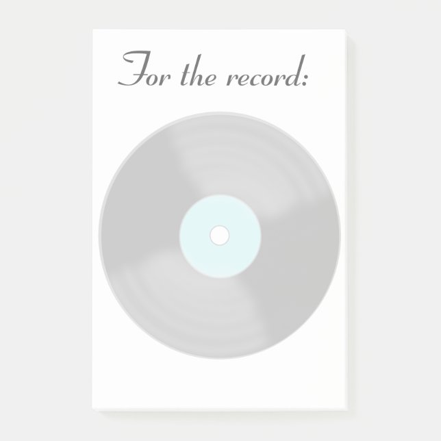 Big Record Post It Notes (Front)