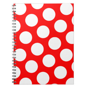 Big Red and White Polka Dots Notebook