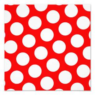 Big Red and White Polka Dots Photo Print