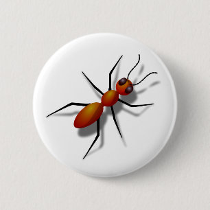 Big Red Ant 6 Cm Round Badge