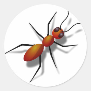 Big Red Ant Classic Round Sticker