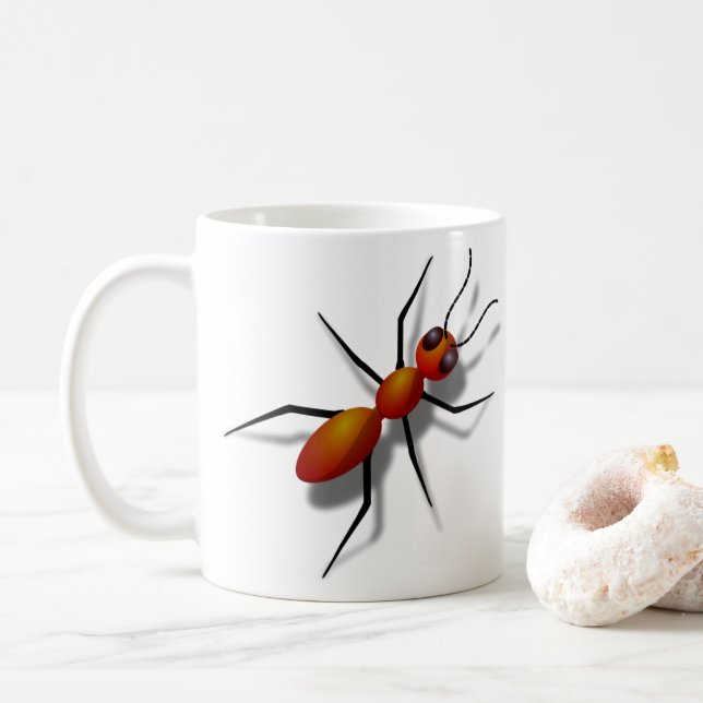 Big Red Ant Coffee Mug (With Donut)