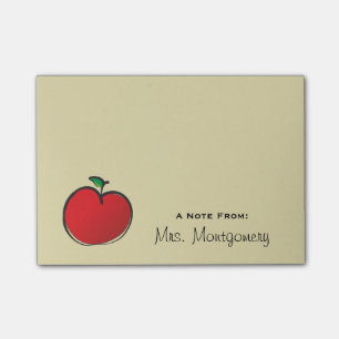 Big Red Apple Personalised Post-it Notes