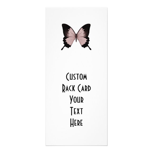 Big Red & Black Butterfly Rack Card (Front)