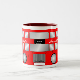 Big Red Bus Two-Tone Coffee Mug