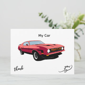Big Red Car – My Car Design Invitation
