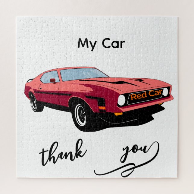 Big Red Car – My Car Design Puzzle (Vertical)