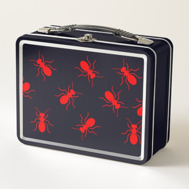 Big Red Fire Ants  Metal Lunch Box (Front)