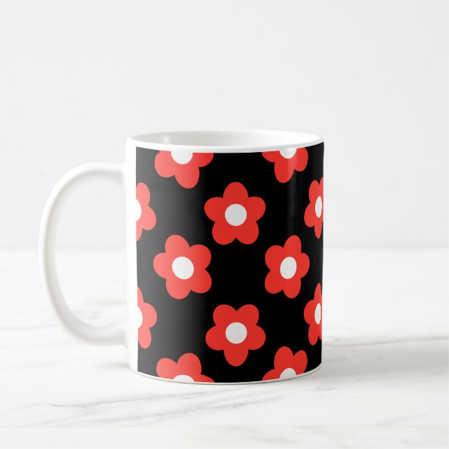 Big Red Flower Coffee Mug (Left)