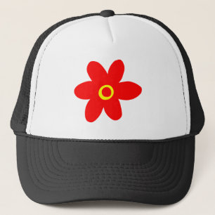 Big Red Flower Trucker Hat