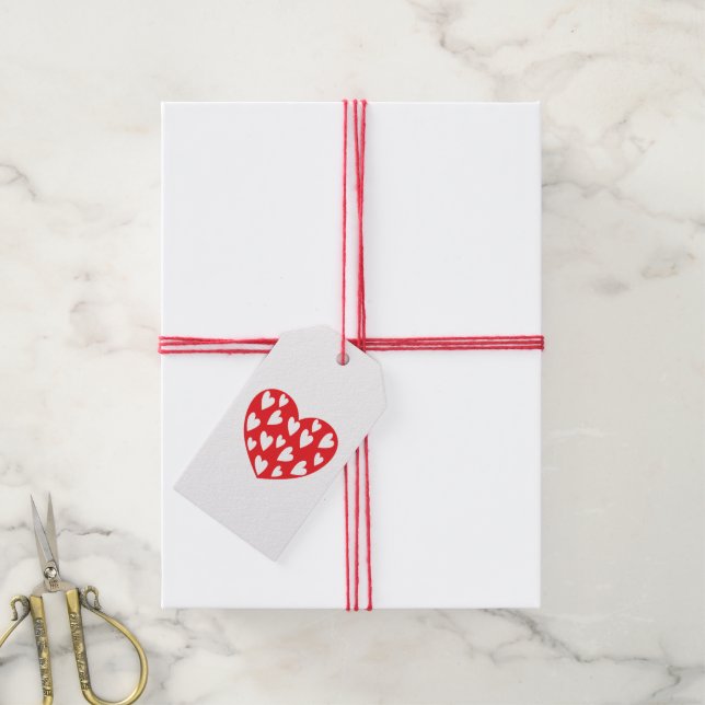 Big Red Heart Gift Tags (With Twine)