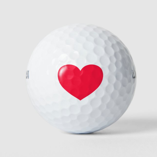 Big Red Heart Golf Balls (Front)