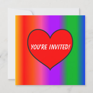 Big Red Heart Invitation