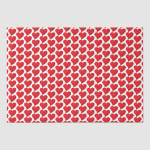 Big Red Heart, Love, white Valentine's day gift Tissue Paper