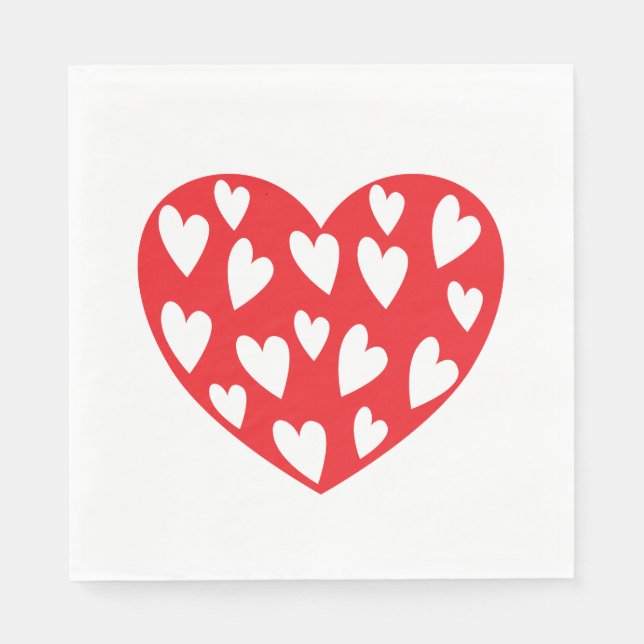 Big Red Heart Napkin (Front)