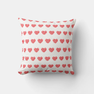 Big red heart with little hearts cushion