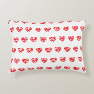 Big red heart with little hearts decorative cushion