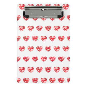 Big red heart with little hearts mini clipboard