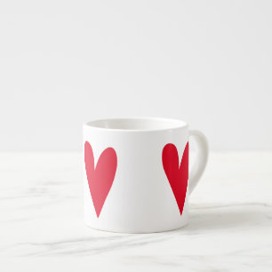 Big Red Hearts Pattern - Romantic Espresso Cup