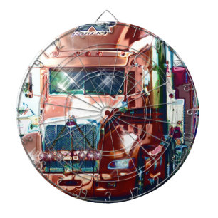 Big Red Heavy Truck for Truckers & Truck-Lovers Dartboard