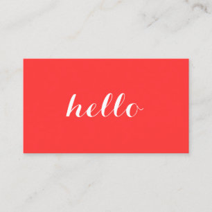 Big Red Hello II Simply Stated Business Card
