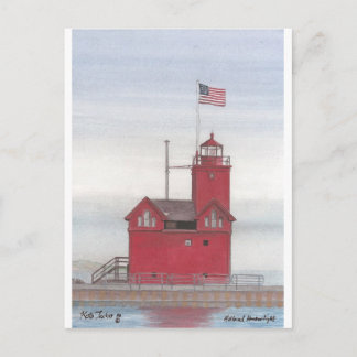 Big Red Lighthouse, Holland, Michigan Postcard