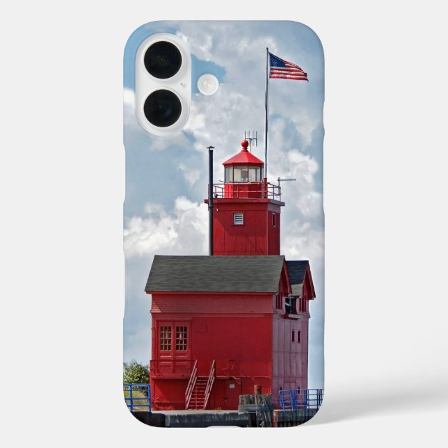 Big Red Lighthouse In Michigan Case-Mate iPhone Case (Back)
