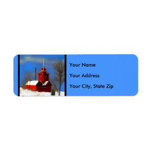 Big Red Lighthouse Painting - Original Art