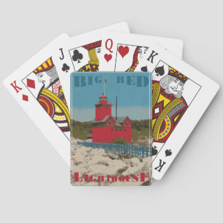 Big Red Lighthouse Playing Cards