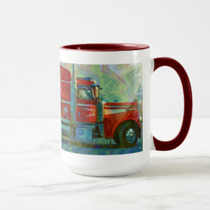 Big Red Lorry Truck-lover's Drinking Mug
